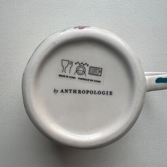 Anthropology "Dawn" Initial Mug Floral Pattern - Letter A - Picture 5 of 6